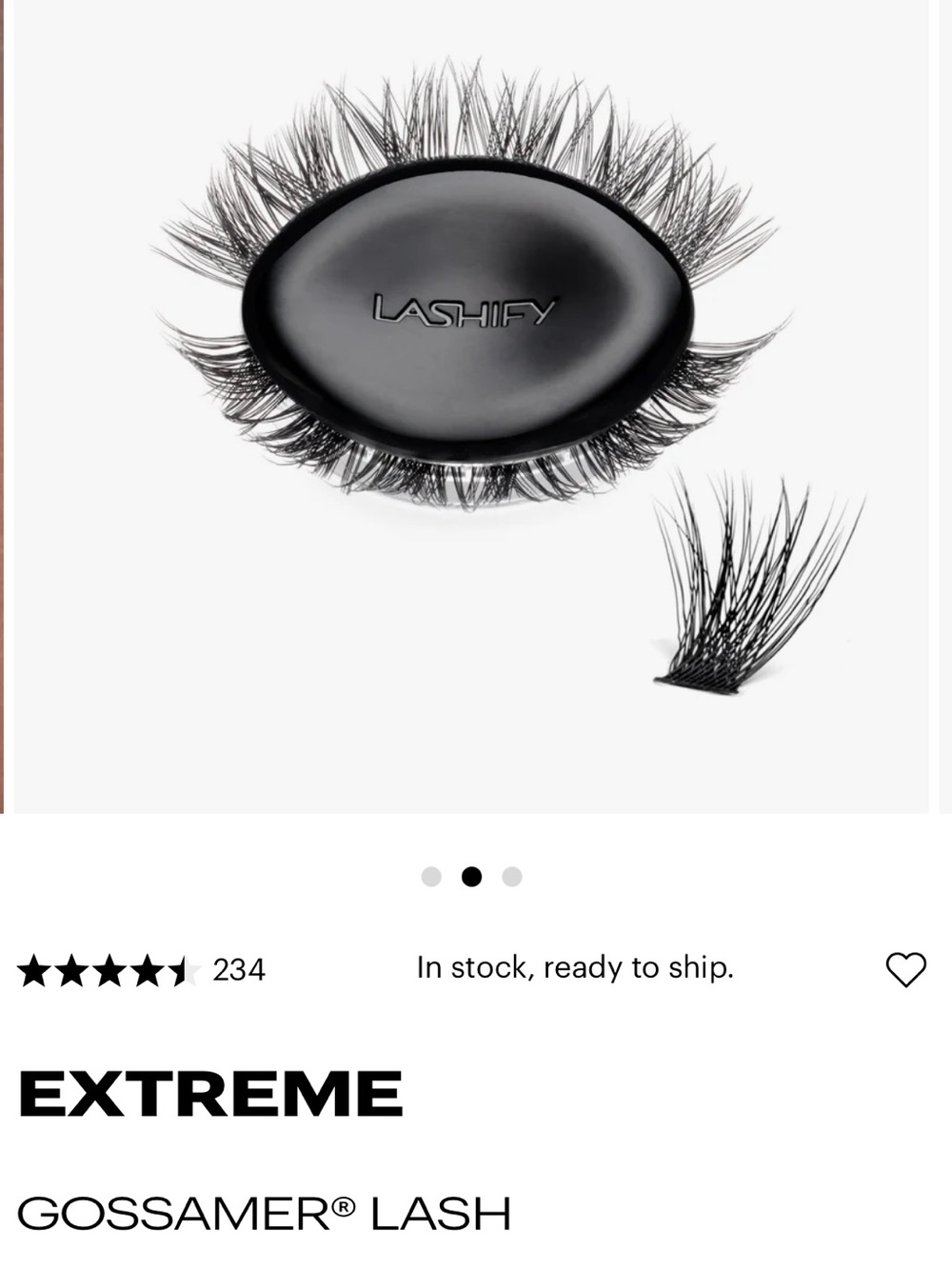 Lashify 15mm Gossamer Lash - Extreme False Lashes (Black)
